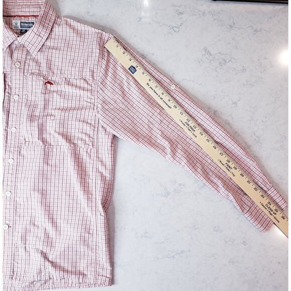 SIMMS Insect Shield L/S Button Up Fishing Shirt Red/Rust (?) Men's Medium ~ VGUC - Picture 11 of 12